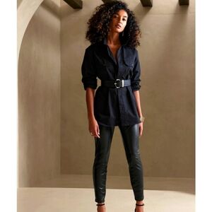 6. Banana Republic Factory Vegan leather leggings